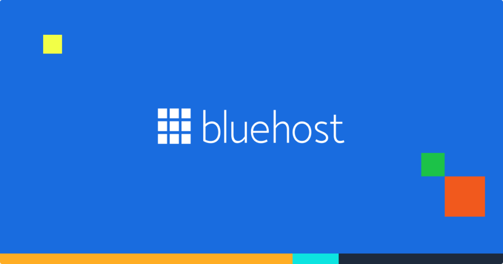 Bluehost hosting dashboard interface with WordPress setup tools
