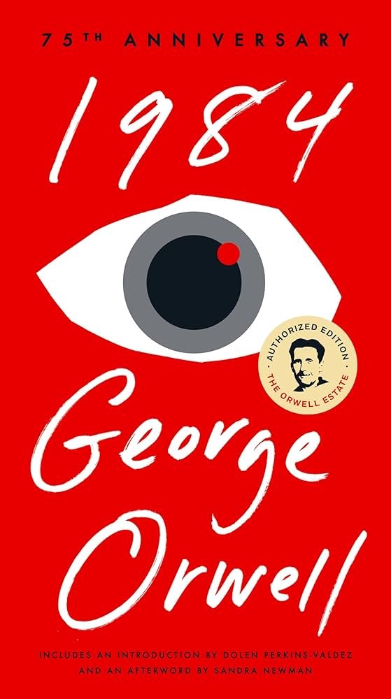 Cover of 1984 by George Orwell, dystopian novel edition