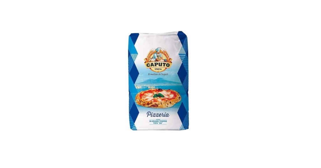 Antimo Caputo Pizzeria Tipo 00 flour bag for pizza dough in a home kitchen