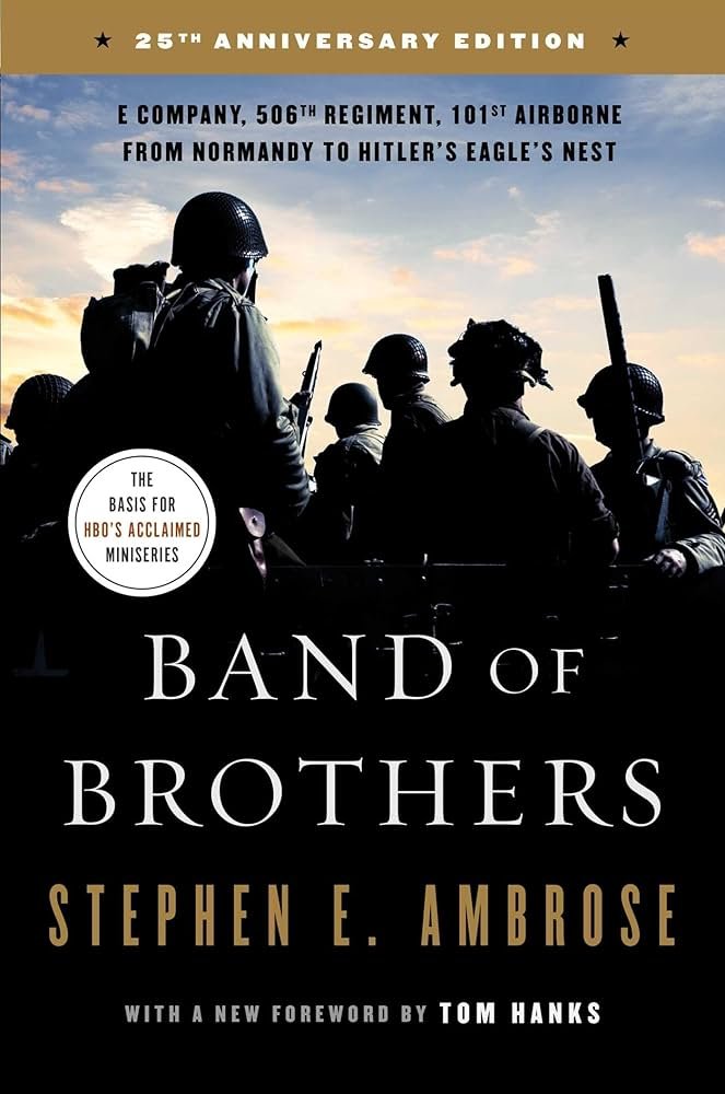 Cover of Band of Brothers by Stephen E. Ambrose, World War II history book