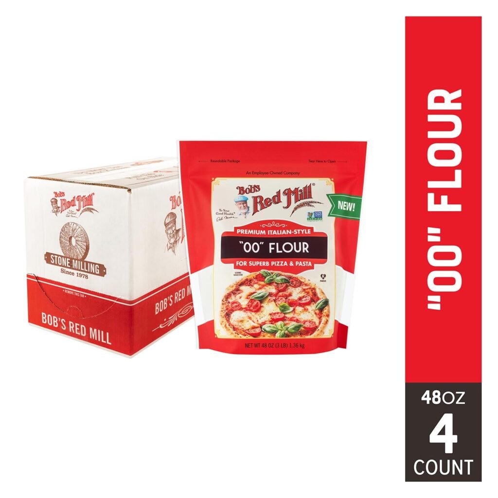 Bob’s Red Mill Tipo 00 flour bag for high hydration pizza dough and airy crust