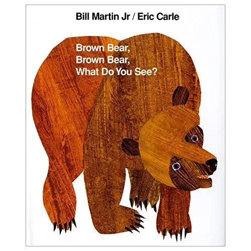 Brown Bear, Brown Bear board book cover with a large brown bear illustration
