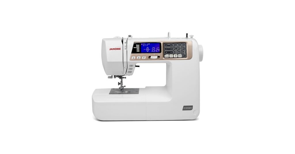 Janome 4120QDC-T computerized quilting sewing machine with quilting accessories
