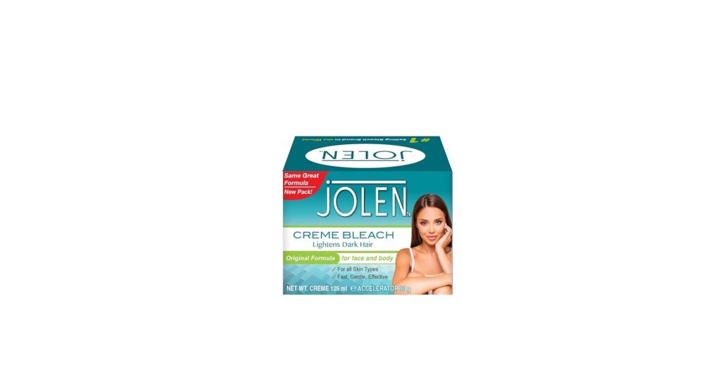 Jolen Creme Bleach Original 125ml jar with green packaging