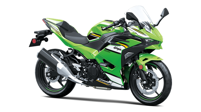 Kawasaki Ninja 500 sport motorcycle in green with full fairing and compact stance