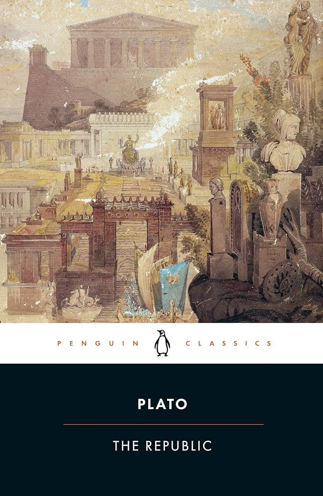 Cover of The Republic by Plato, philosophy dialogue edition