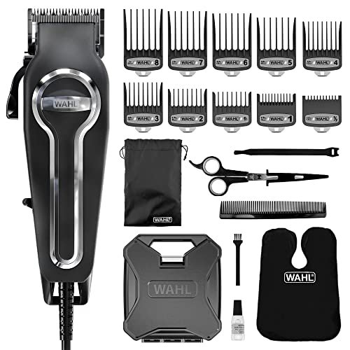 Wahl Elite Pro corded hair clipper with stainless steel blades and guide combs