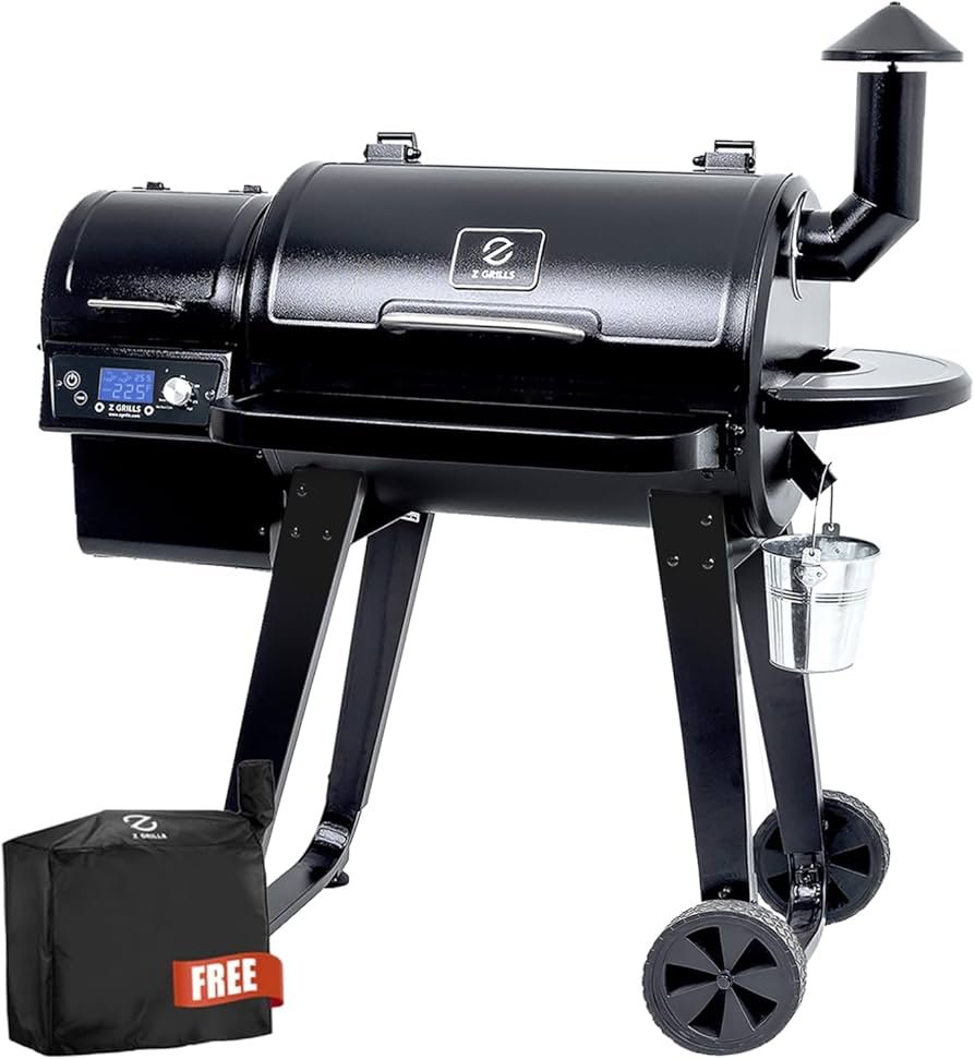 Z GRILLS pellet grill smoker with digital controller and lid thermometer