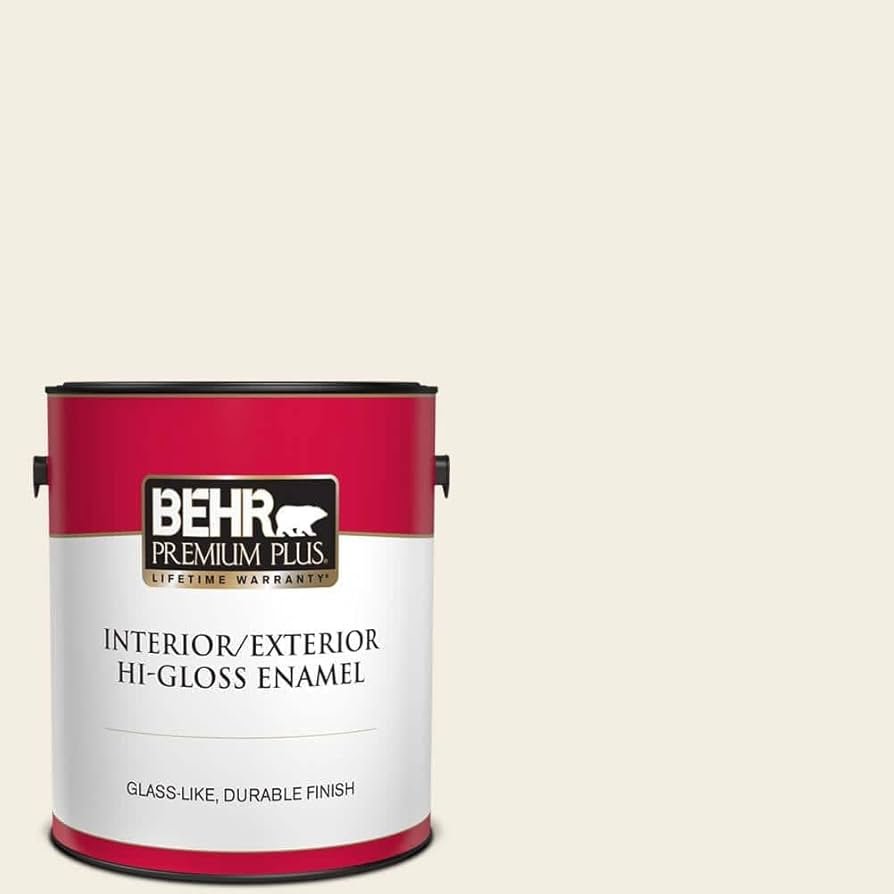 BEHR Premium exterior enamel paint applied to suburban garage door in USA neighborhood