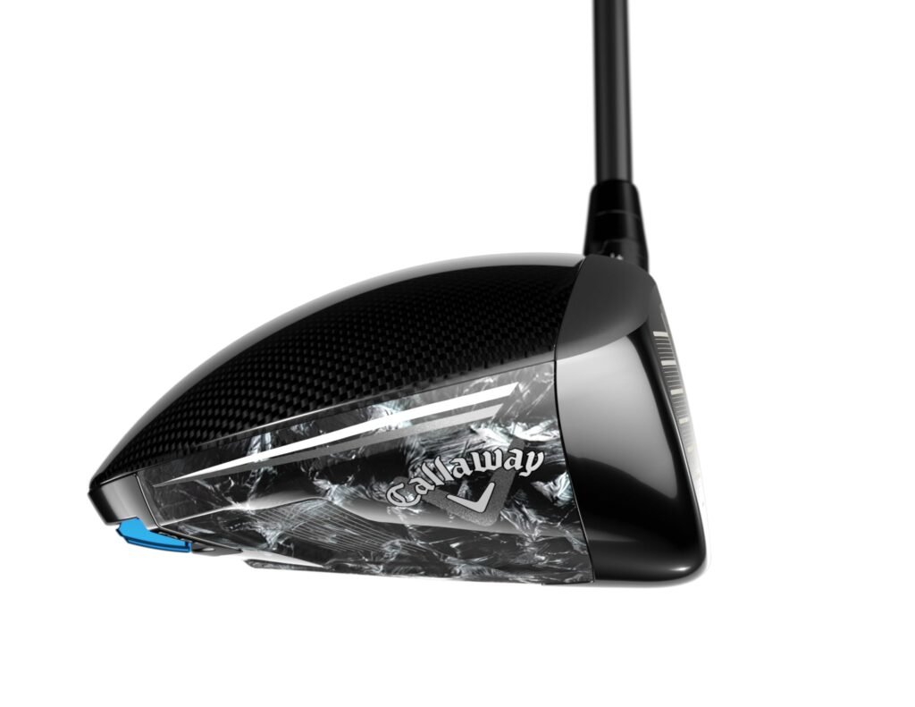 Callaway Paradym Ai Smoke Max driver resting on fairway grass