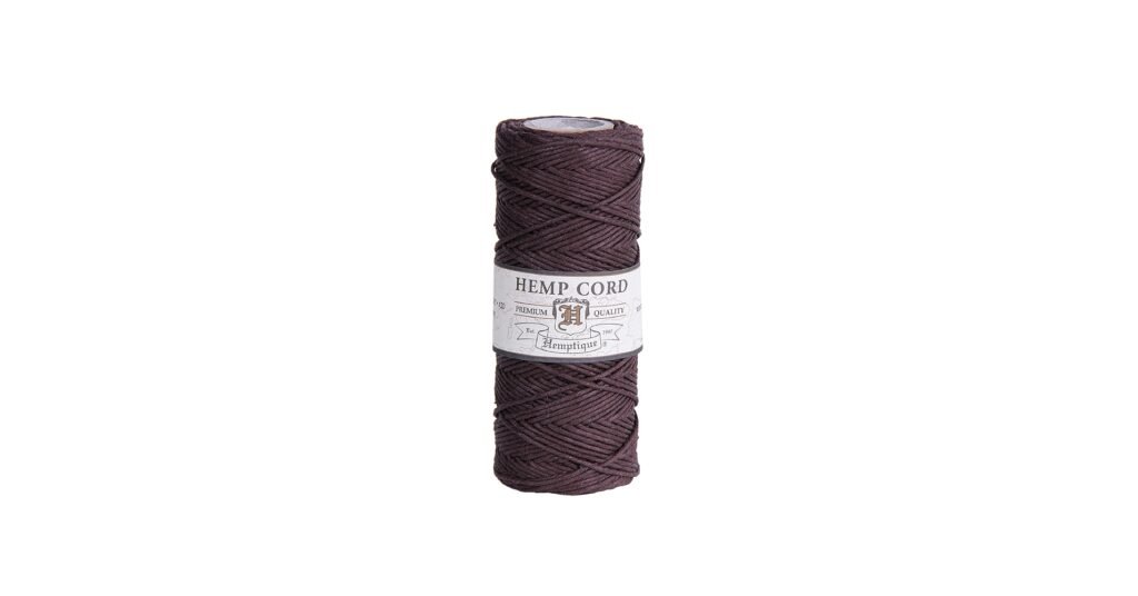Hemptique natural hemp macrame cord wrapped on small spool