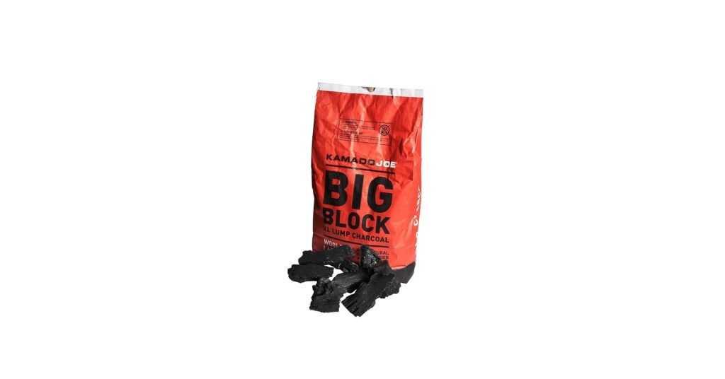 Kamado Joe Big Block charcoal pieces with extra-large hardwood chunks