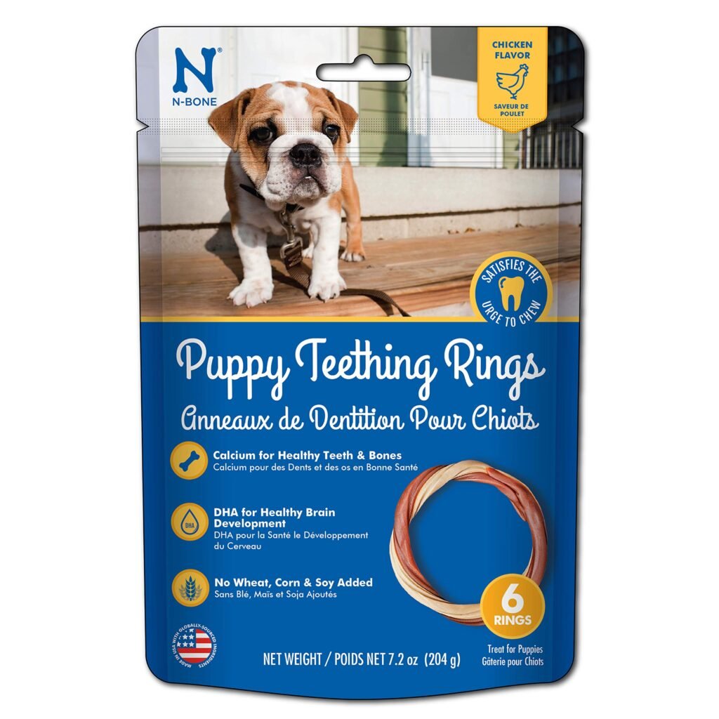 N-Bone puppy teething rings chew treats shaped as small rings for puppy chewing