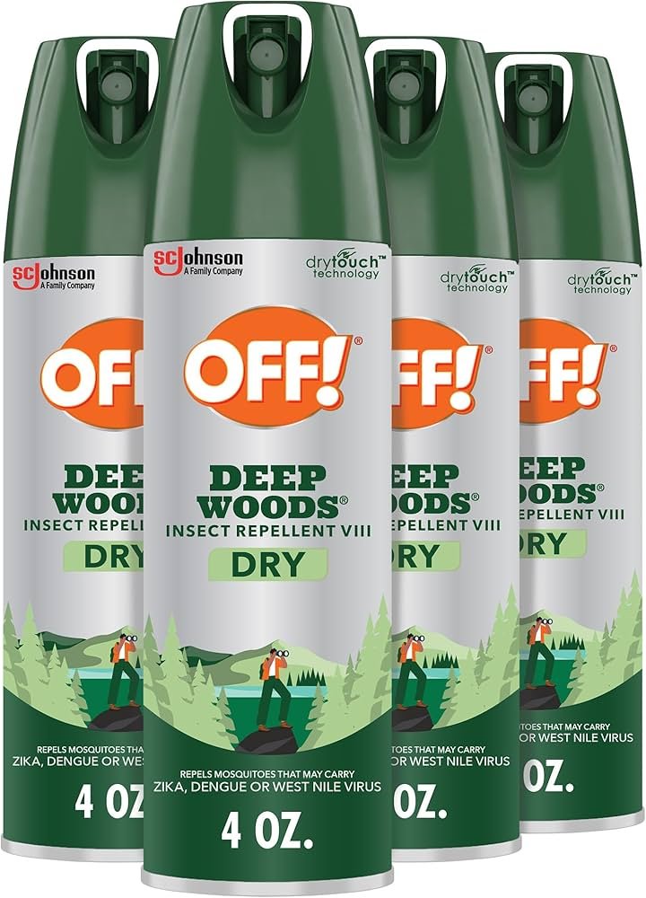 OFF! Deep Woods insect repellent aerosol spray bottle for outdoor use
