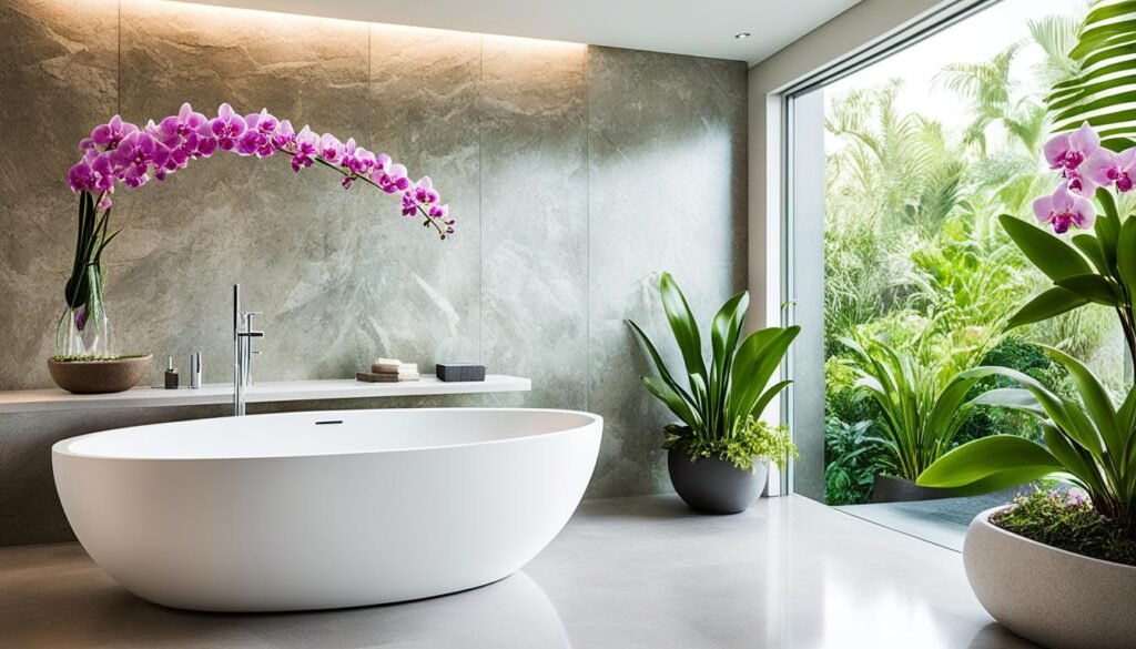 Orchids for bathroom decor