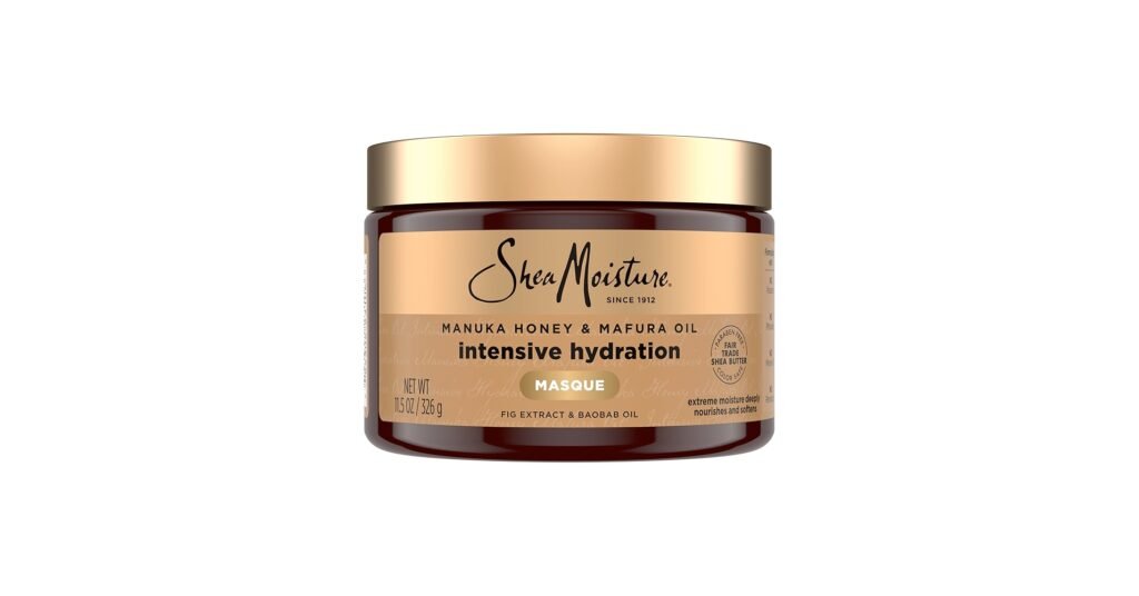SheaMoisture deep treatment masque jar with shea butter formula