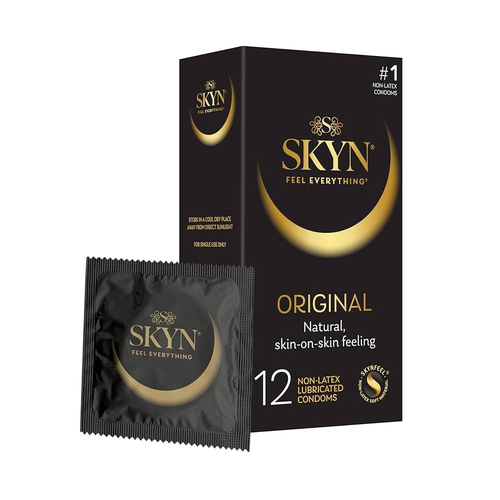 Skyn original non-latex condoms made from synthetic rubber for sensitive skin