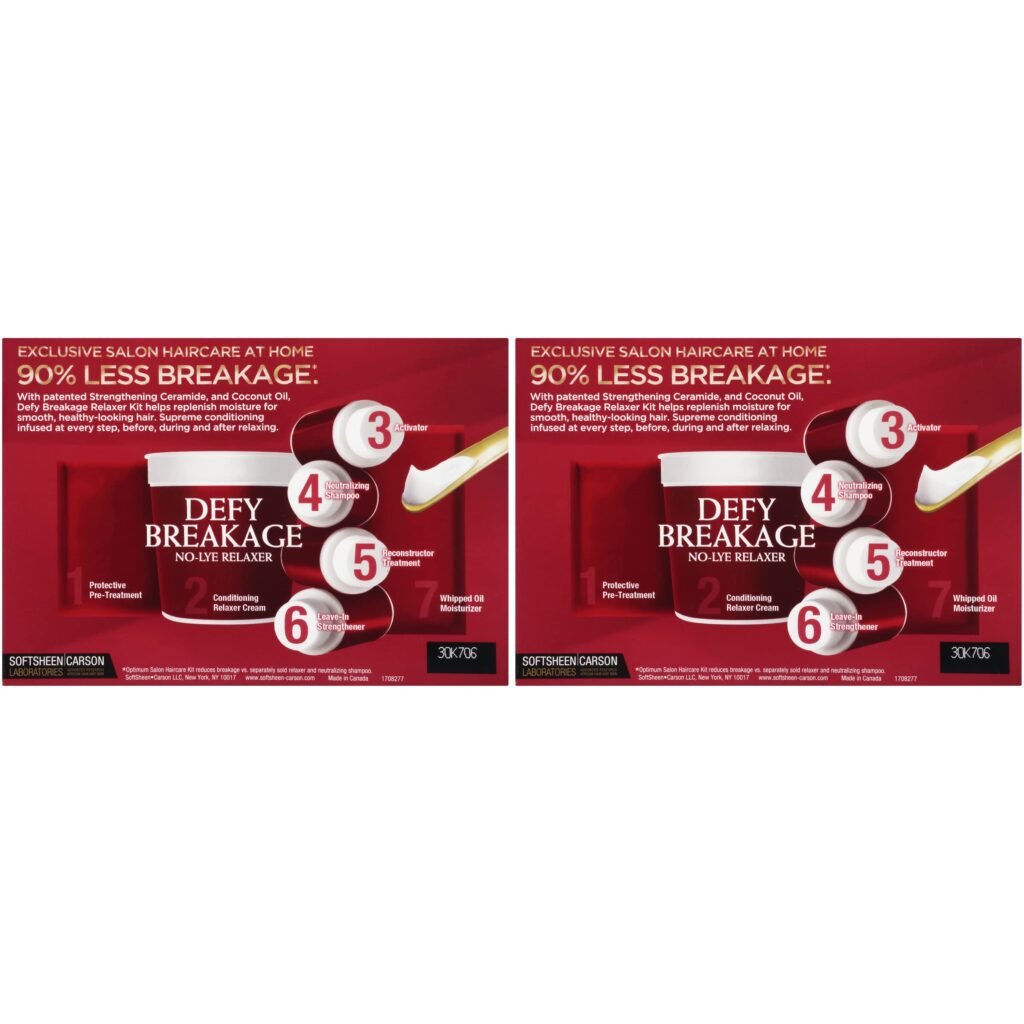 SoftSheen Carson Optimum Salon relaxer kit with ceramide and coconut oil formula