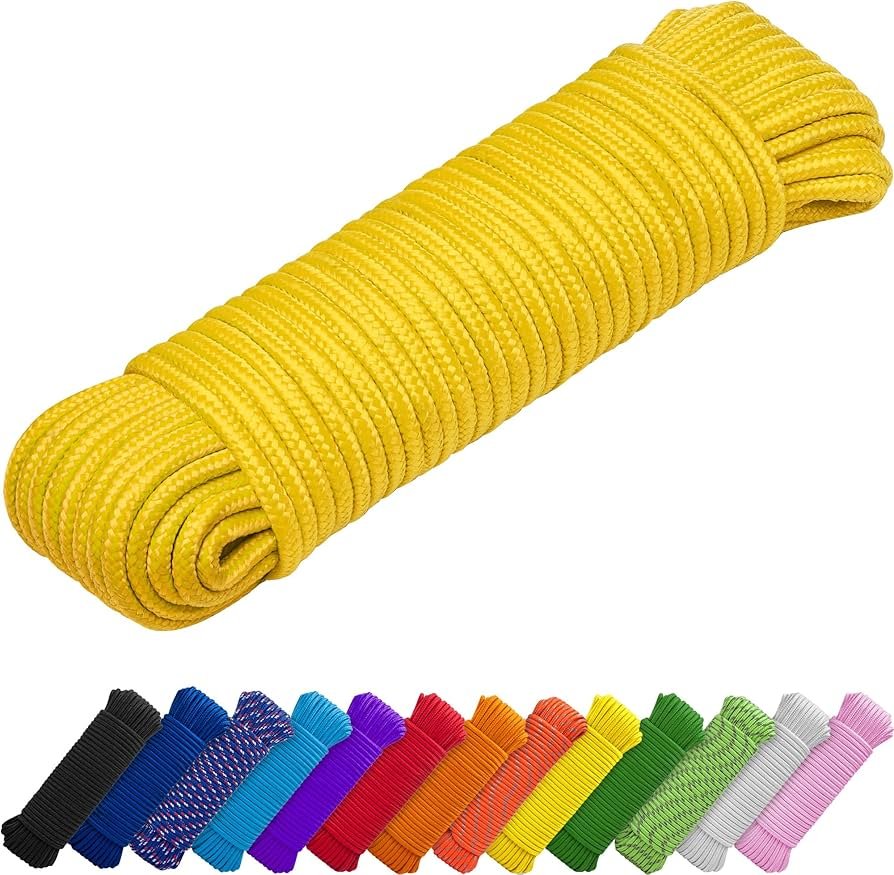 TECEUM braided nylon macrame cord in black color coiled neatly