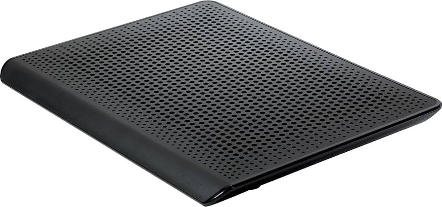 Targus 16 inch single fan chill mat under a gaming laptop on desk