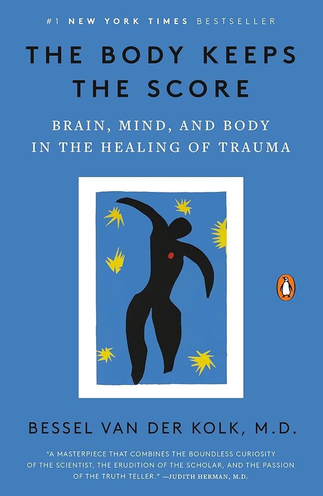 The Body Keeps the Score book cover, trauma and healing research book by Bessel van der Kolk