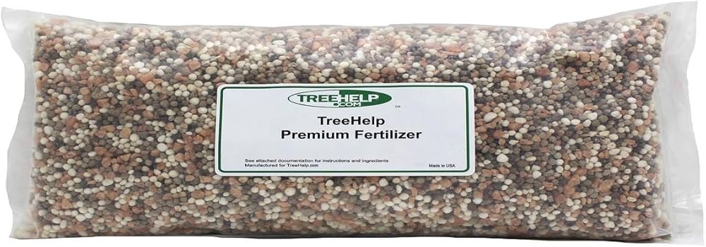 TreeHelp premium fertilizer bag for arborvitae trees applied around root zone