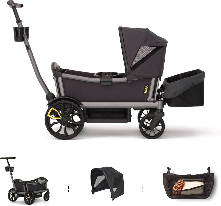 Veer Cruiser all terrain stroller wagon on sandy beach with large wheels