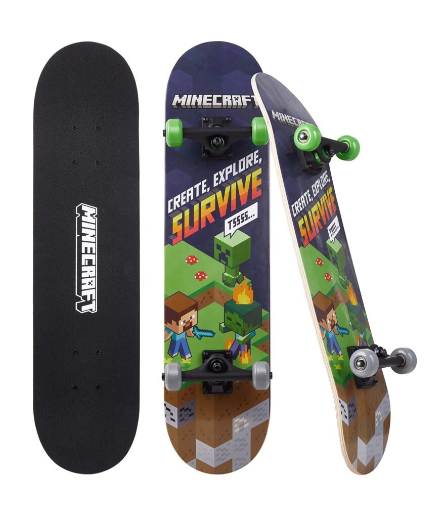 Voyager 31 inch skateboard with maple deck and graphic design for beginner riders