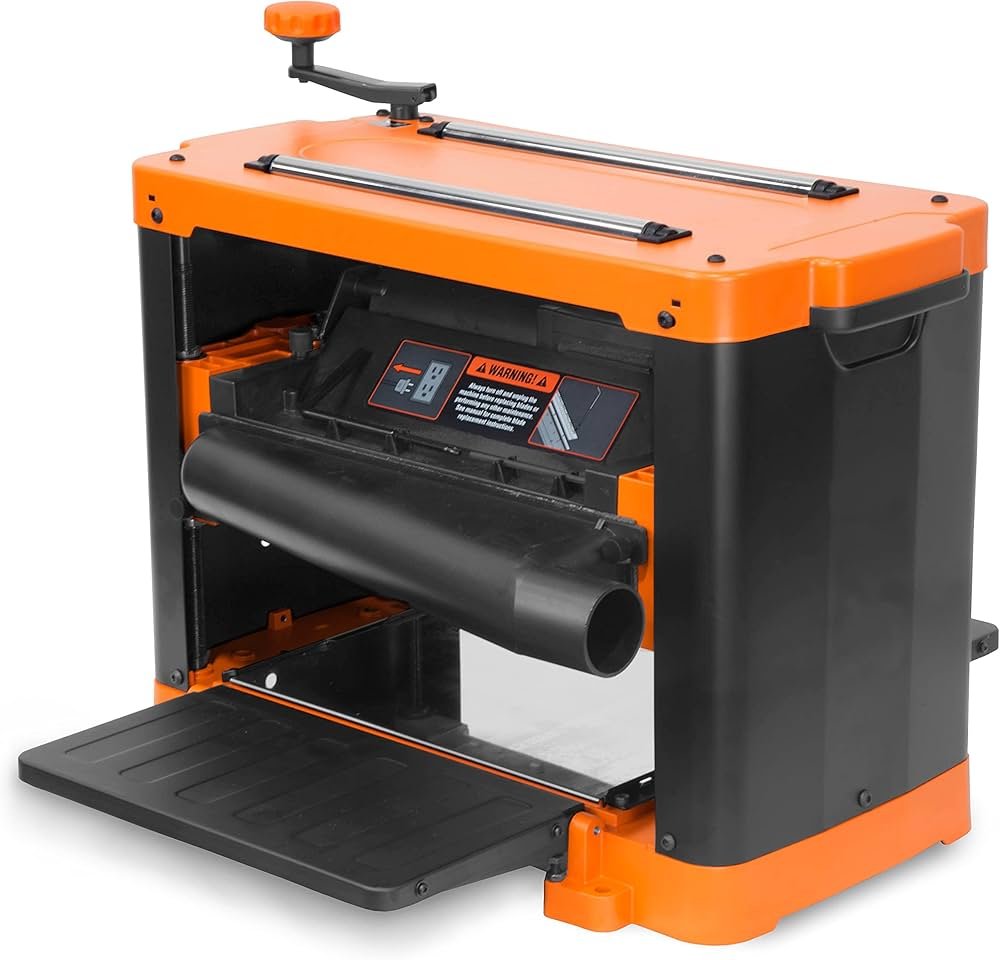 WEN 12.5 inch benchtop thickness planer smoothing rough wooden planks