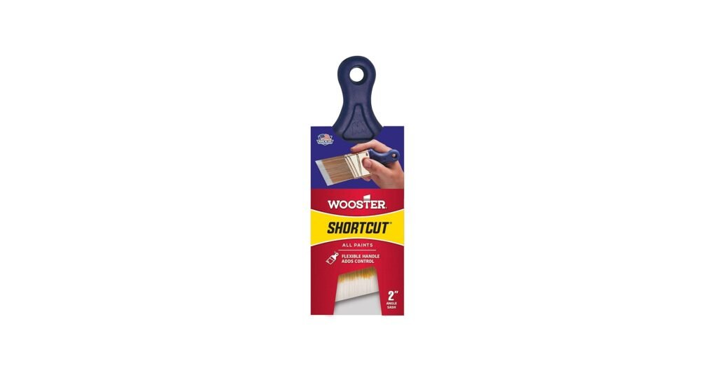 Wooster Shortcut angled paint brush with compact handle for cabinet trim work