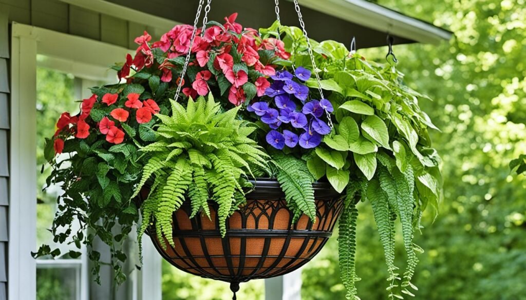 care for hanging baskets in shade