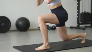 Woman performing a leg workout exercise in a gym for a best leg workouts for women guide