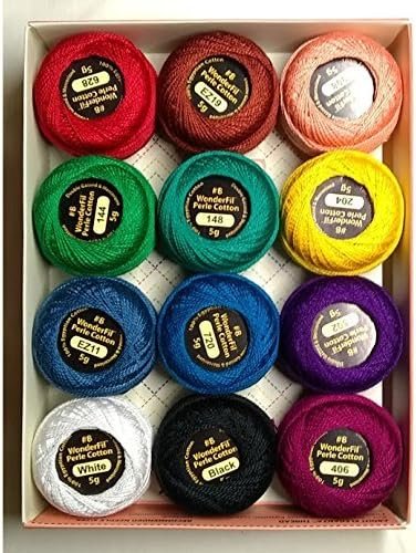 Wonderfil Eleganza #8 Perle Cotton Embroidery Thread Sampler Collection, "Kaleidoscope"