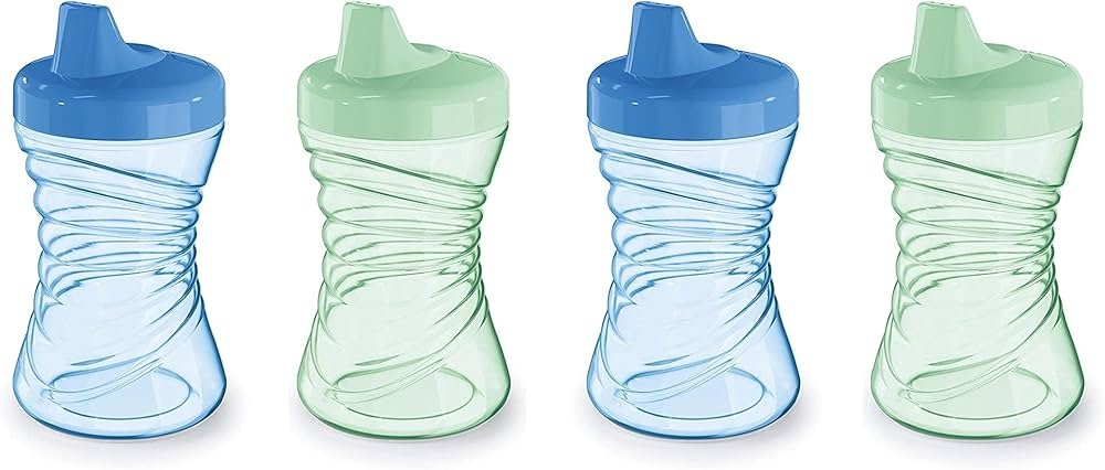 NUK hard spout sippy cups with textured grips, 10 ounce cups in a four pack