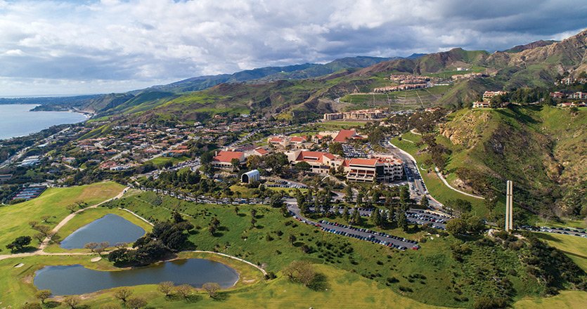 Pepperdine University campus view for a California business degree option in 2026