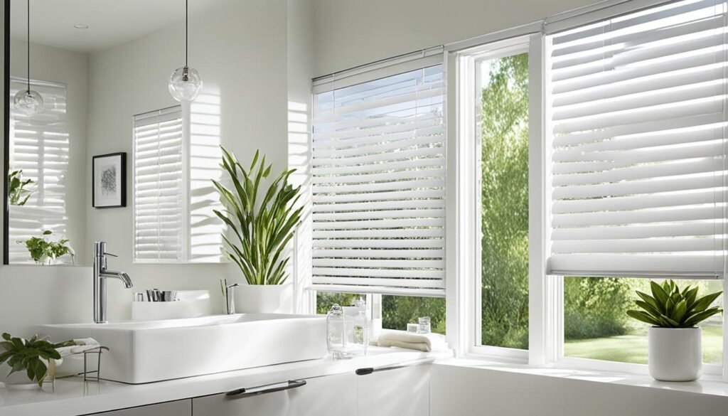 bathroom blinds providing privacy