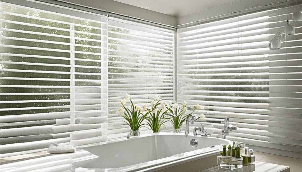 easy to clean bathroom blinds