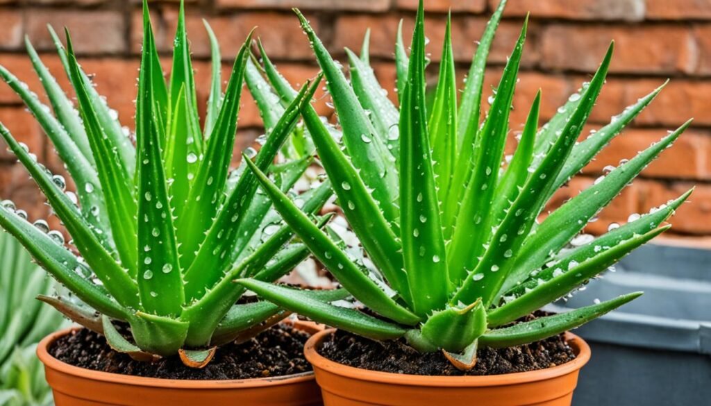 self-watering pot for aloe plant