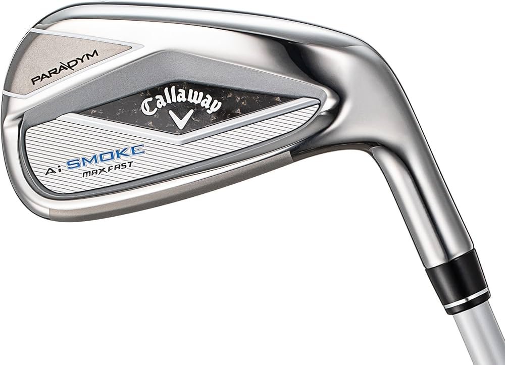 Callaway Paradym Ai Smoke irons with smoke finish and game-improvement head shape