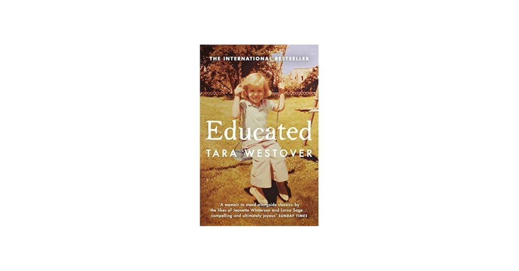 Educated by Tara Westover paperback cover with pencil illustration artwork