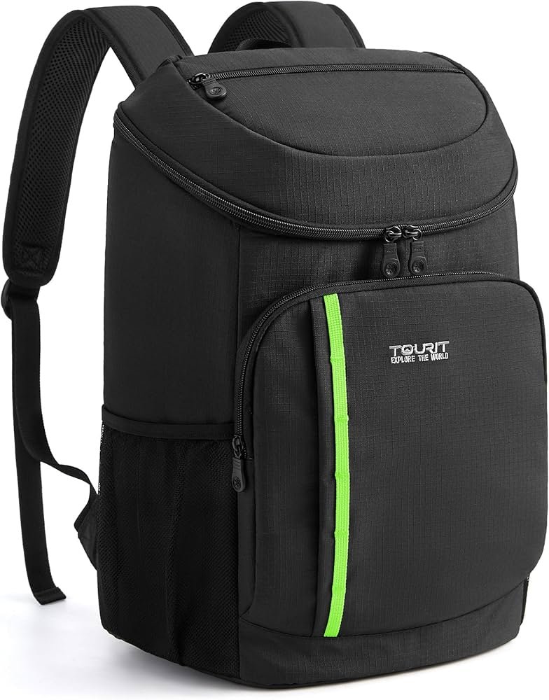 TOURIT insulated cooler backpack lunch bag with padded straps and large main compartment