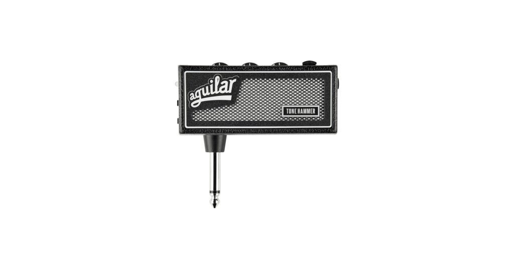 Aguilar Tone Hammer bass preamp pedal with gold housing and 3-band EQ