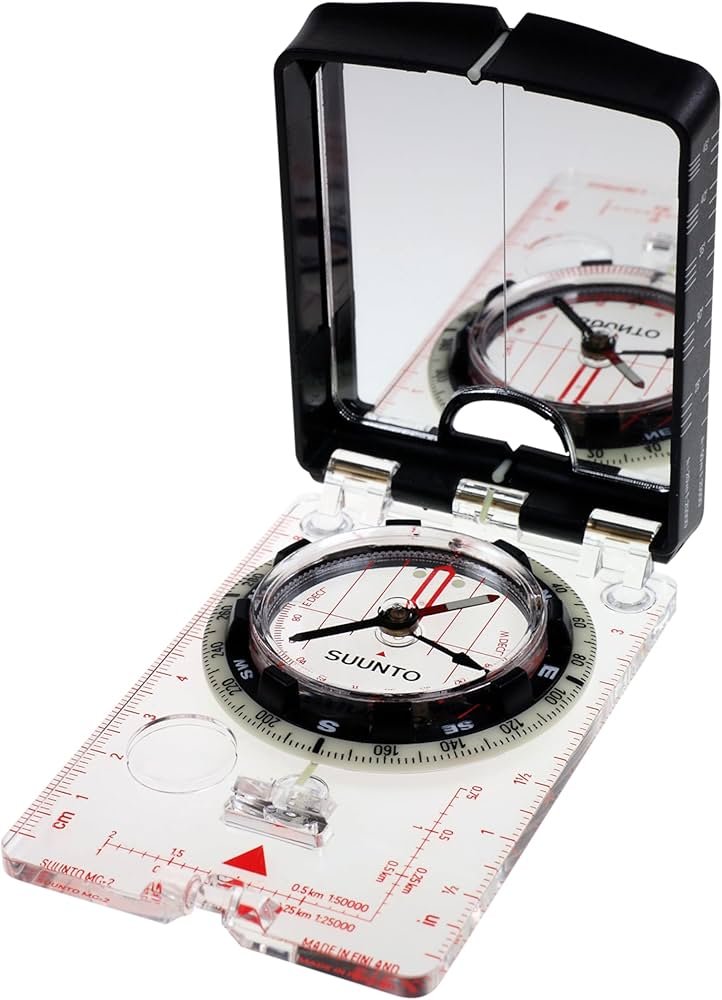 Suunto MC-2 mirror baseplate hiking compass with adjustable declination and clear map scale