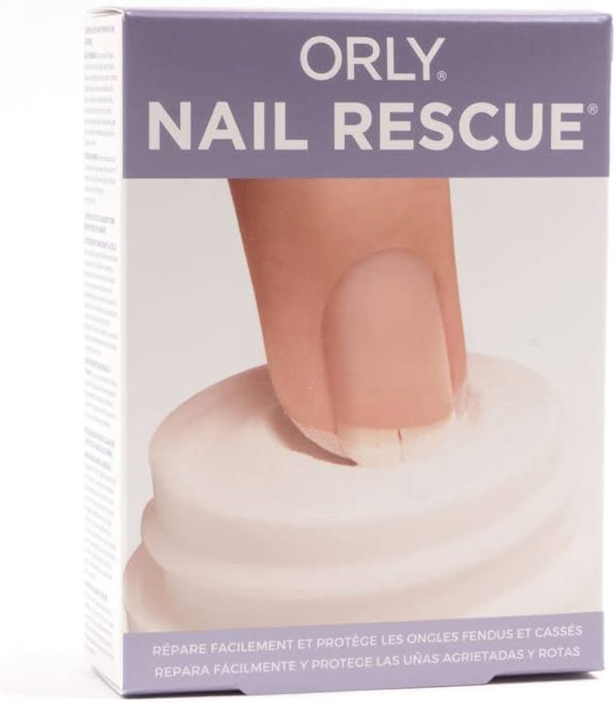 ORLY nail rescue kit with brush-on glue and repair powder for fixing a cracked nail