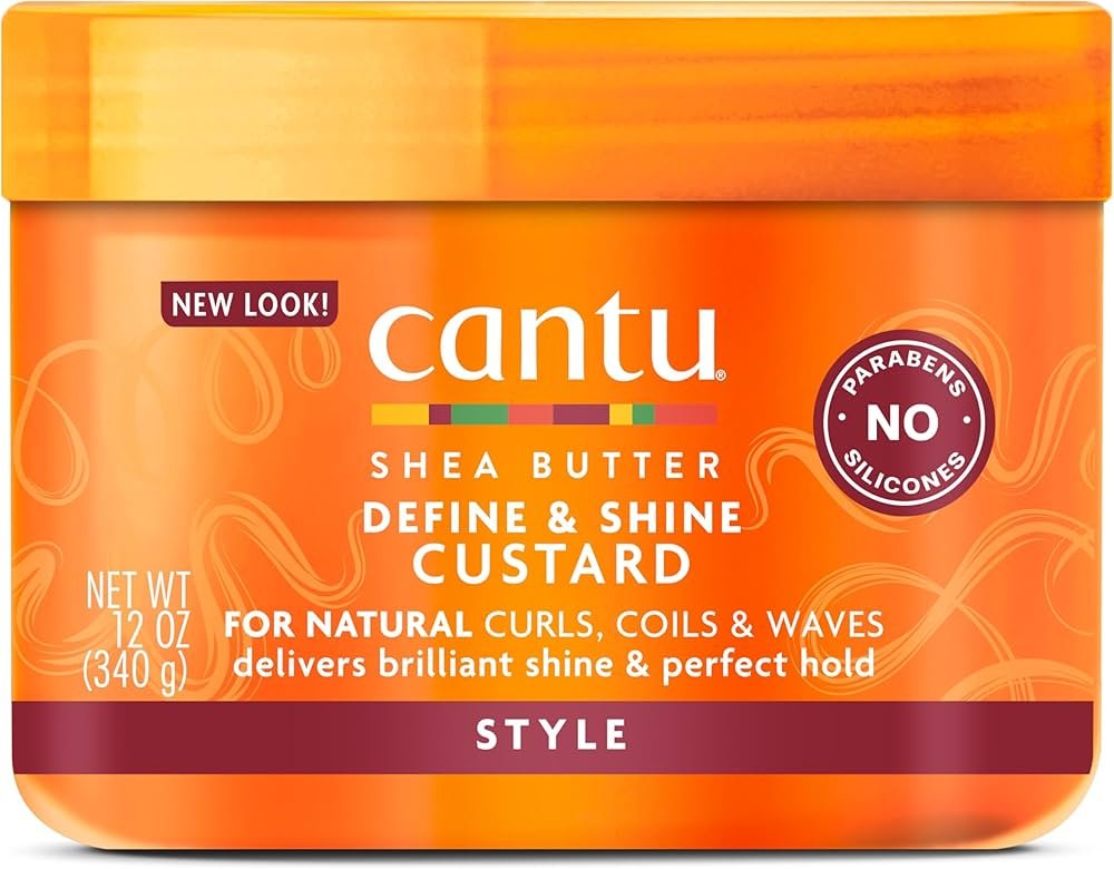 Cantu Define & Shine Custard used on 4c hair for curl definition and moisture