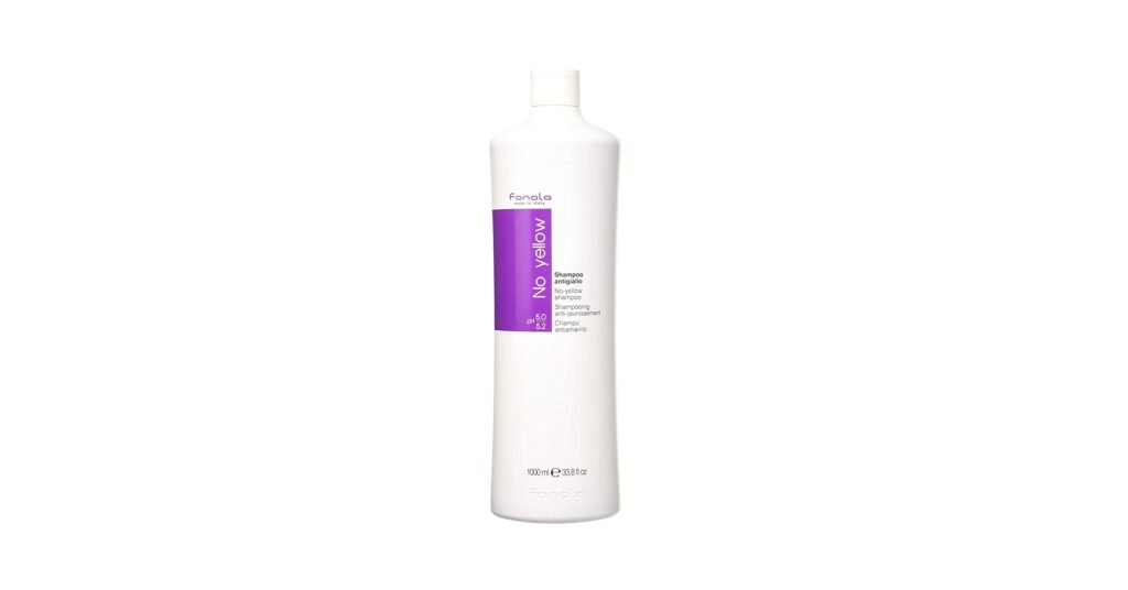 Fanola purple shampoo for white hair toning, shown as a best toner for white hair for stronger yellow control.