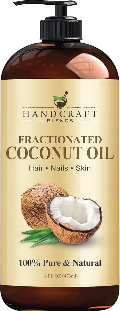 Fractionated coconut oil used for massage on arms, showing a light, non-sticky glide that absorbs quickly.