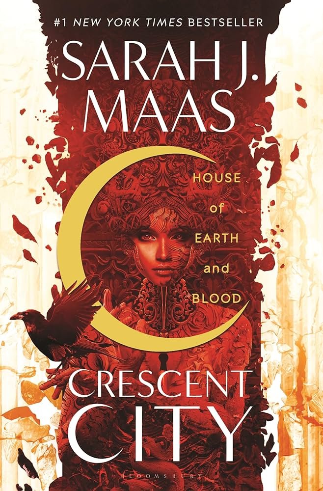 Cover-style image of House of Earth and Blood, an adult fantasy romance book with modern city fantasy elements.