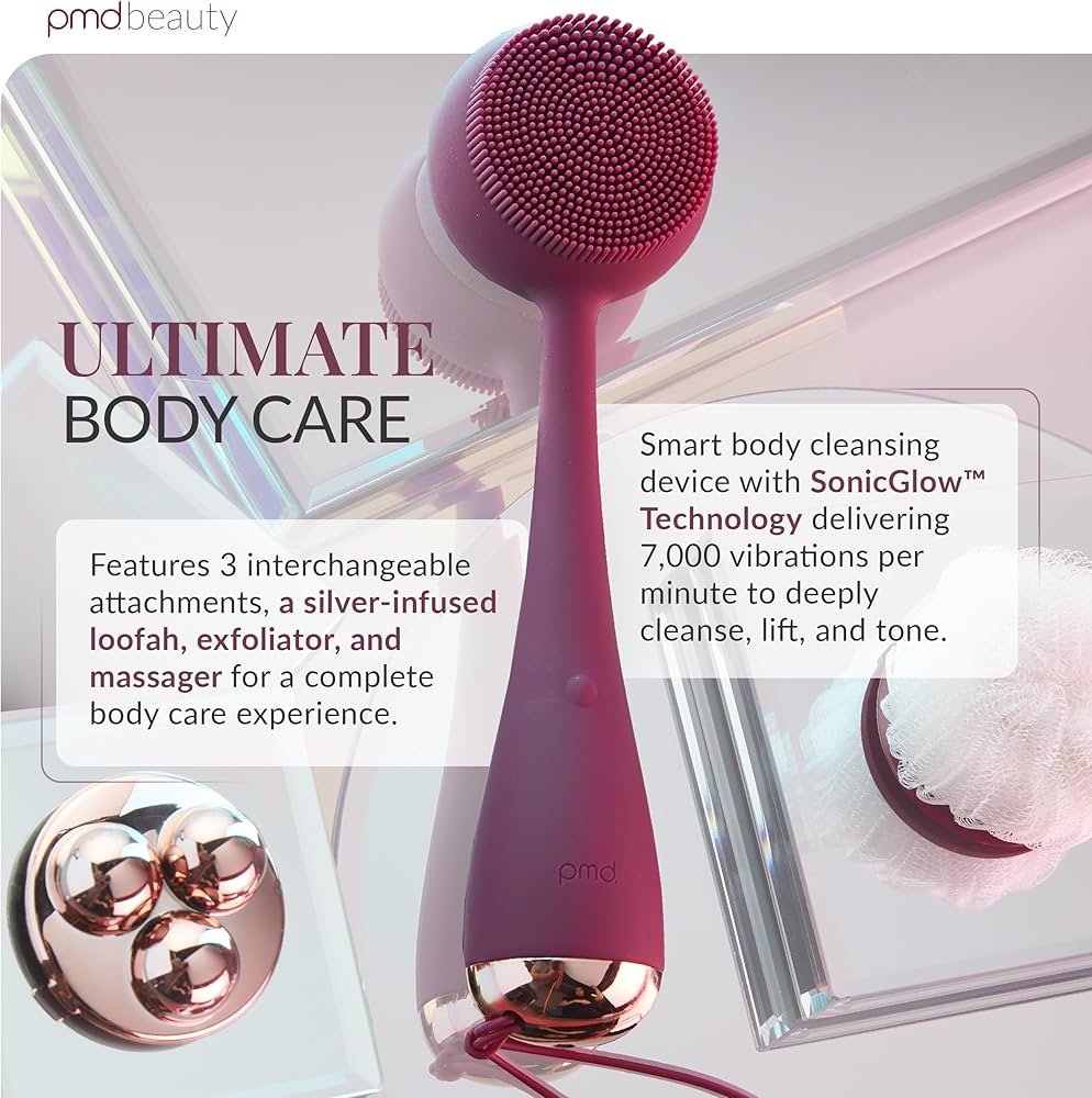 Silicone body scrubber with a handle made for shower back cleansing and a firmer scrub feel.