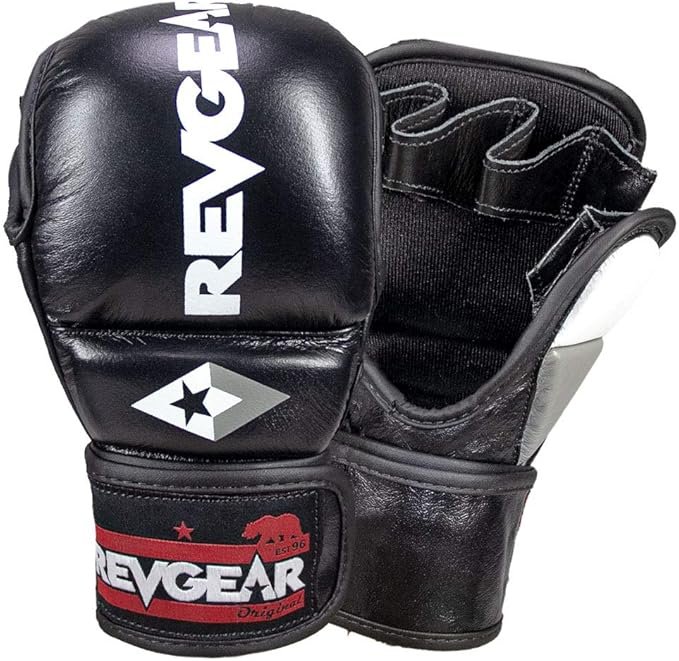 Revgear MS1 MMA sparring gloves with thicker padding and an open palm, shown as the best gloves for MMA sparring.